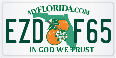 FL license plate EZDF65