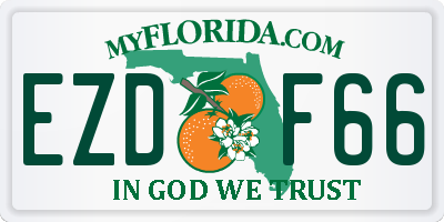 FL license plate EZDF66