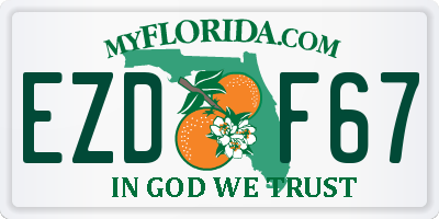 FL license plate EZDF67