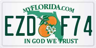 FL license plate EZDF74