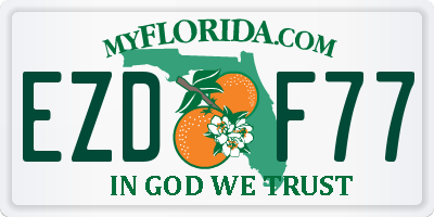 FL license plate EZDF77