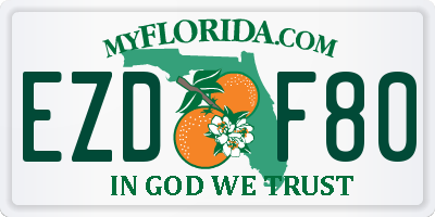 FL license plate EZDF80