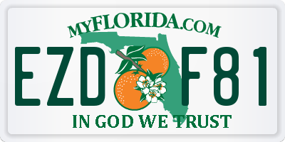 FL license plate EZDF81