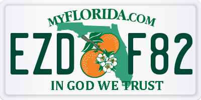 FL license plate EZDF82