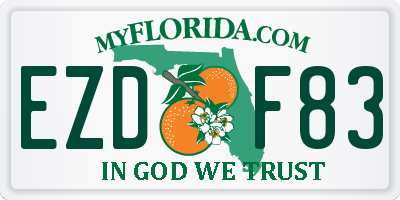 FL license plate EZDF83