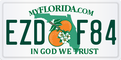 FL license plate EZDF84