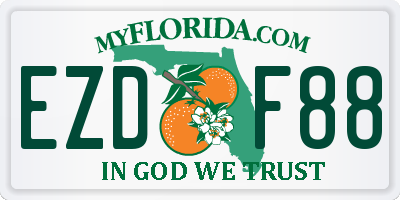 FL license plate EZDF88
