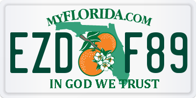 FL license plate EZDF89