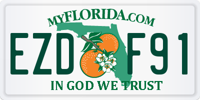 FL license plate EZDF91