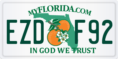 FL license plate EZDF92