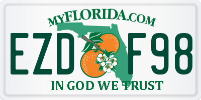 FL license plate EZDF98
