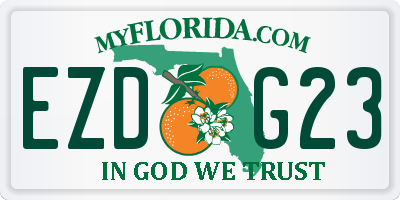 FL license plate EZDG23
