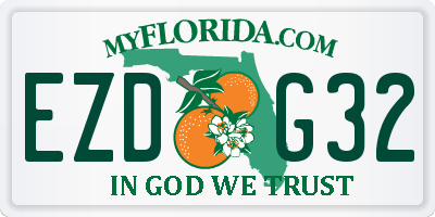 FL license plate EZDG32