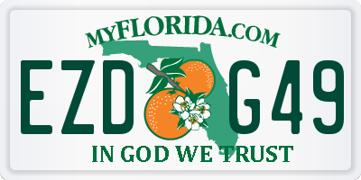 FL license plate EZDG49