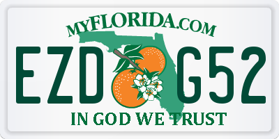 FL license plate EZDG52