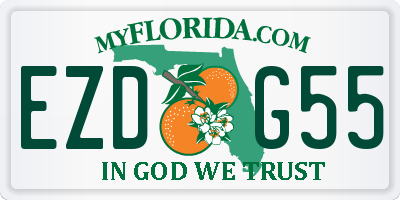 FL license plate EZDG55