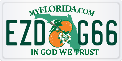 FL license plate EZDG66
