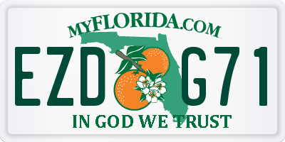 FL license plate EZDG71