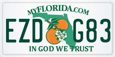 FL license plate EZDG83