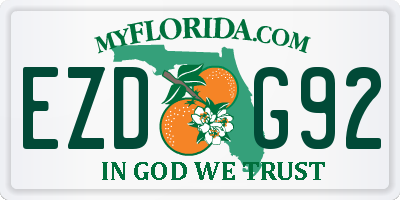 FL license plate EZDG92