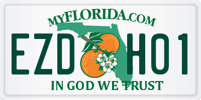 FL license plate EZDH01