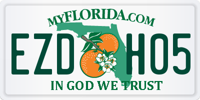 FL license plate EZDH05