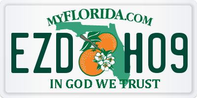 FL license plate EZDH09