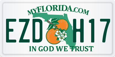 FL license plate EZDH17