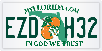 FL license plate EZDH32