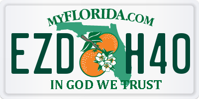 FL license plate EZDH40