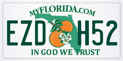 FL license plate EZDH52