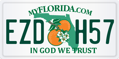 FL license plate EZDH57