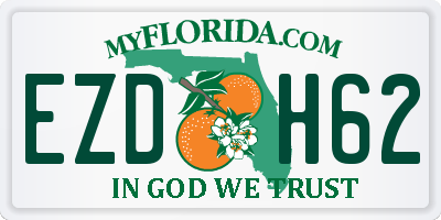 FL license plate EZDH62