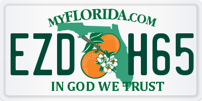 FL license plate EZDH65