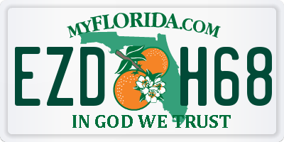 FL license plate EZDH68