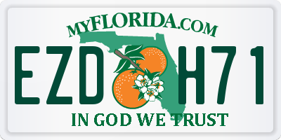 FL license plate EZDH71