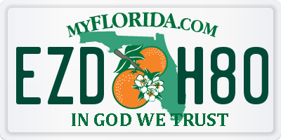 FL license plate EZDH80