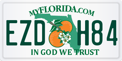 FL license plate EZDH84