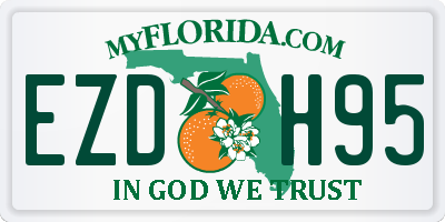 FL license plate EZDH95