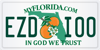 FL license plate EZDI00