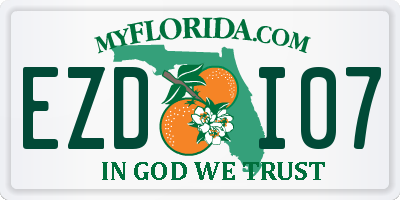 FL license plate EZDI07