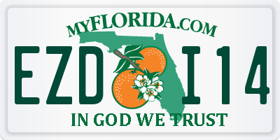 FL license plate EZDI14