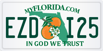 FL license plate EZDI25