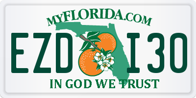 FL license plate EZDI30