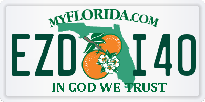 FL license plate EZDI40