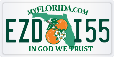 FL license plate EZDI55