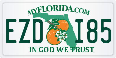 FL license plate EZDI85
