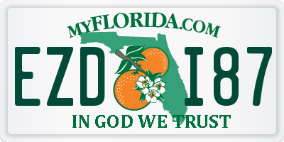 FL license plate EZDI87