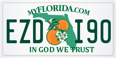 FL license plate EZDI90