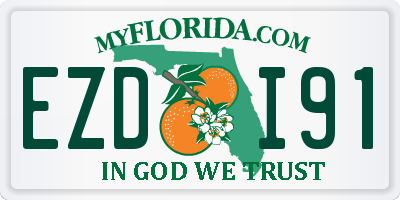 FL license plate EZDI91